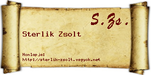 Sterlik Zsolt névjegykártya